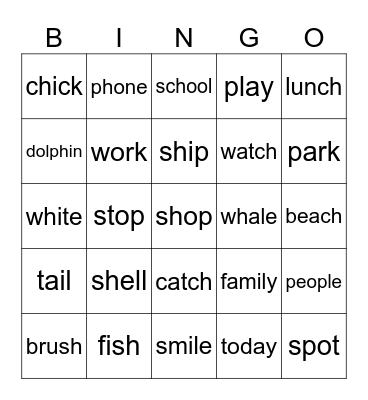 oxford phonics world 4 unit 4 Bingo Card