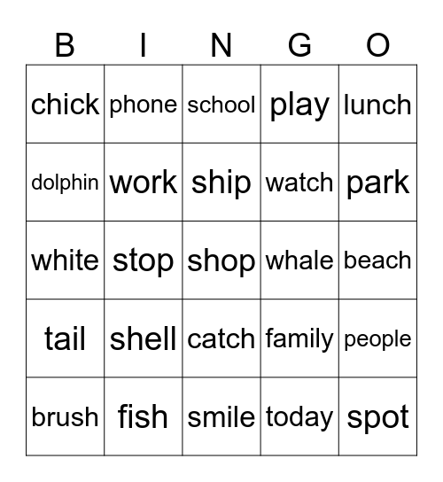 oxford phonics world 4 unit 4 Bingo Card