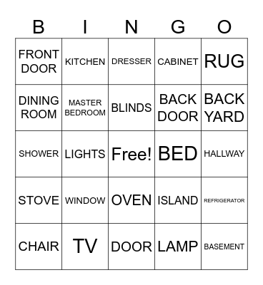 ASL 2 Review (House AND Home) Bingo Card