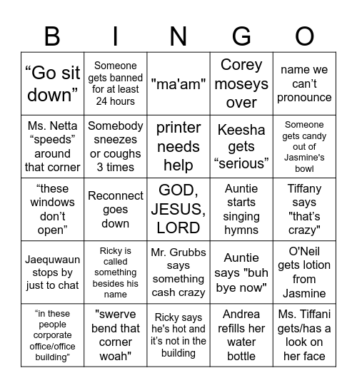 FOOOLLL FOOORR YOOOUUU Bingo Card