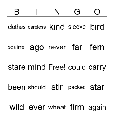Bingo Card