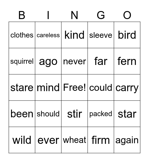 Bingo Card