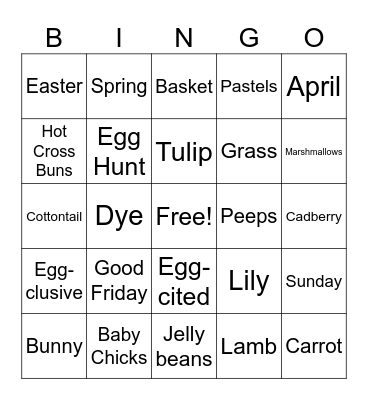 Easter Bingo Card