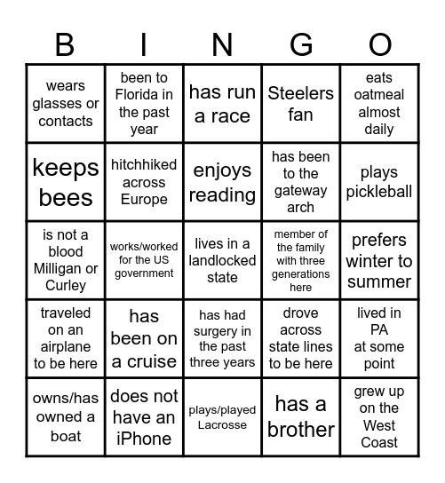 Celebrating 160 Years - Mix & Mingle Bingo Card