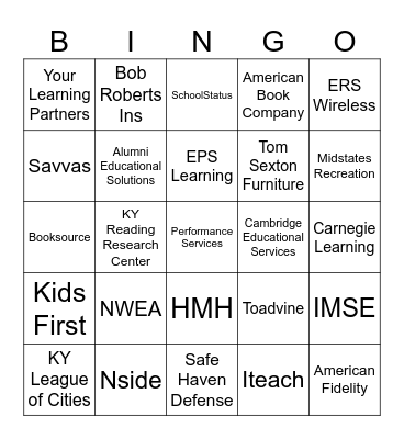 KASA Annual Leadership Institute Bingo Card