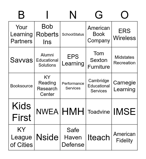 KASA Annual Leadership Institute Bingo Card