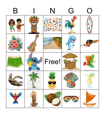 Aloha Bingo Card