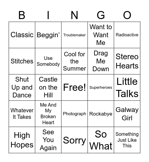 13MB Round #3 Bingo Card
