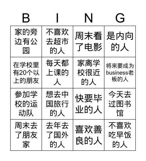 C3weekend intervie Bingo Card