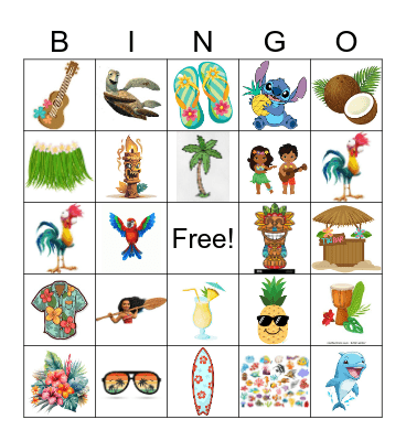 Aloha Bingo Card