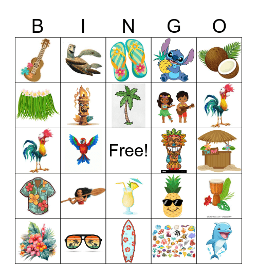 Aloha Bingo Card