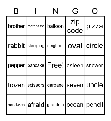 Bingo Card