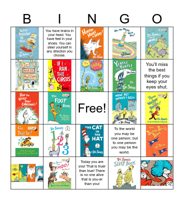 Dr. Seuss Bingo Card