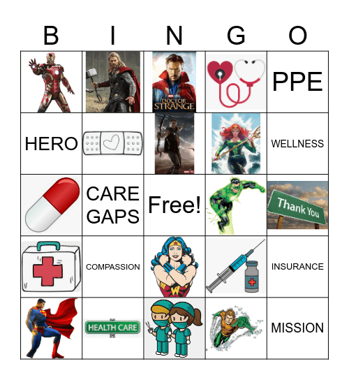 Healthcare Week Bingo Card