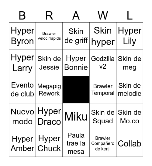 Brawl talk 19/04/25 Bingo Card