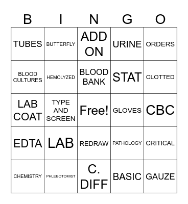 LAB WEEK BINGO Card