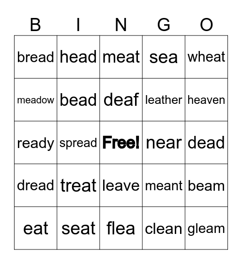 Sounds of ea Bingo Card