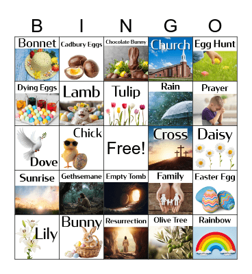 Easter Bingo Card