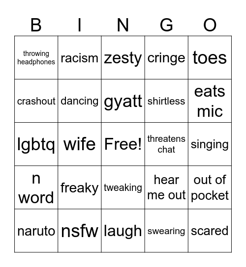duckydee out of context Bingo Card