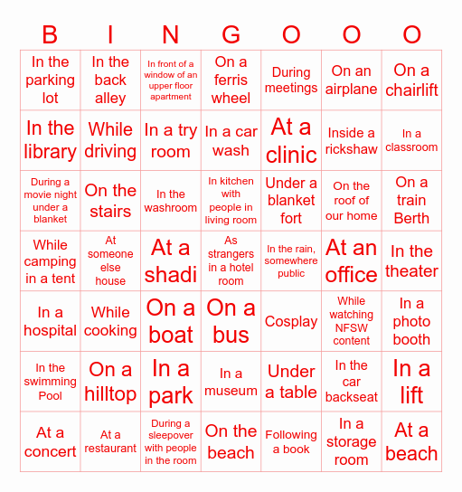 Ice breaker Bingo Card