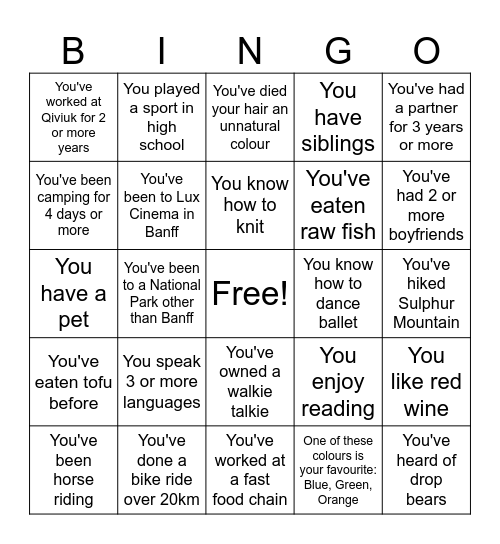 Qiviuk Boutique Bingo Card
