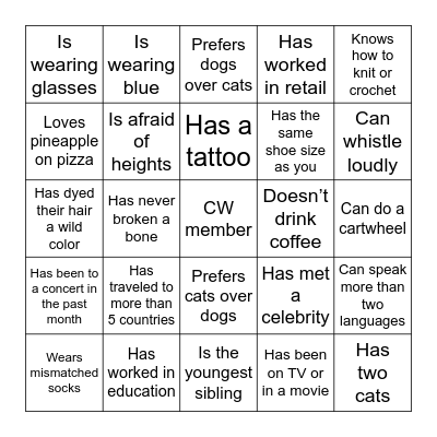 Bingo Card