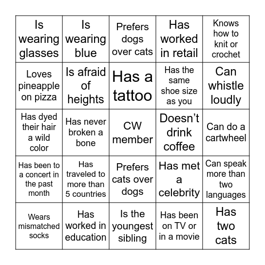 Bingo Card