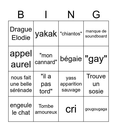 Pierro Franco Bingo Card