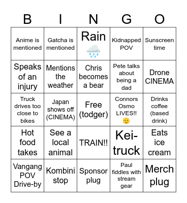 CMPs D7 cycle Bingo Card