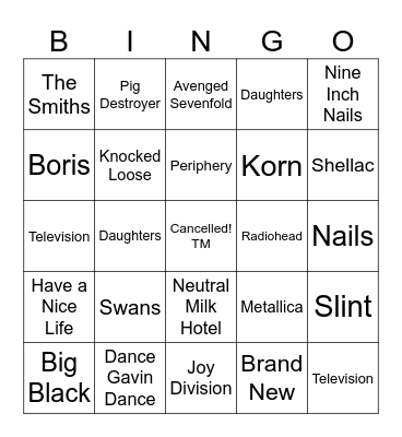Probably Cancelled 40 Y/O Cis Man Bingo Card
