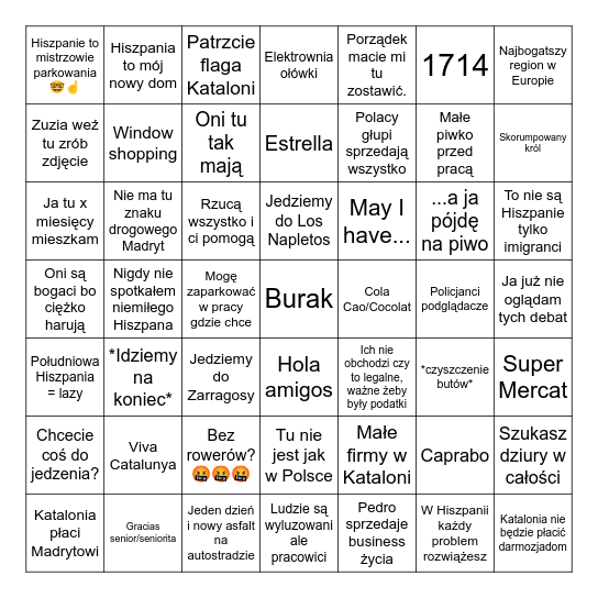 Bingo Tata Bingo Card