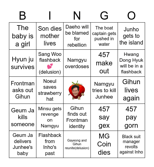 Roses Season 3 Bingo Card
