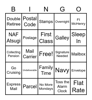 Rolly's Retirement BINGO! Bingo Card