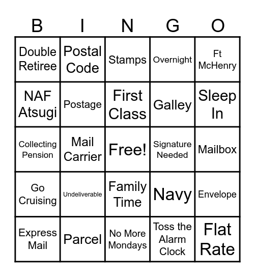 Rolly's Retirement BINGO! Bingo Card