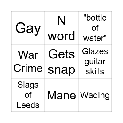 Ome.tv Bingo Card