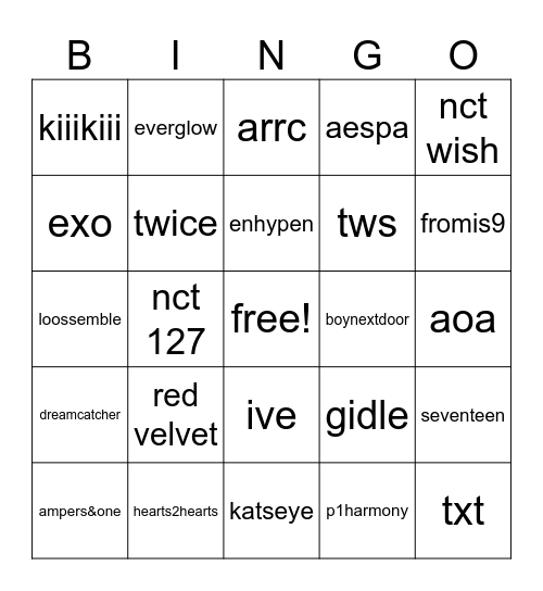 boom boom BASS Bingo Card