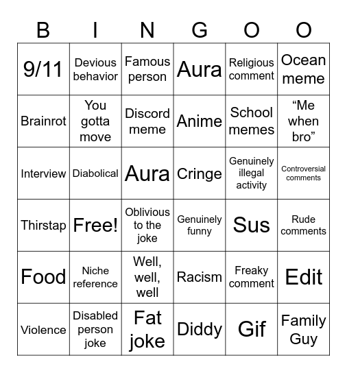 IG Bingo Card