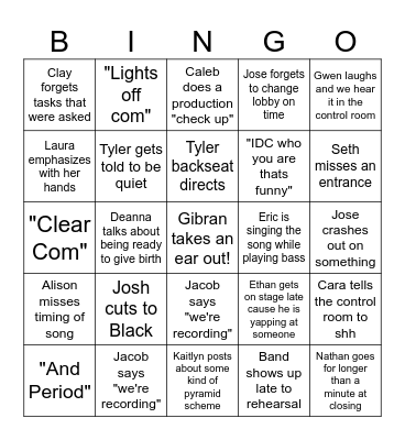 Compass Easter 2025 Bingo Card
