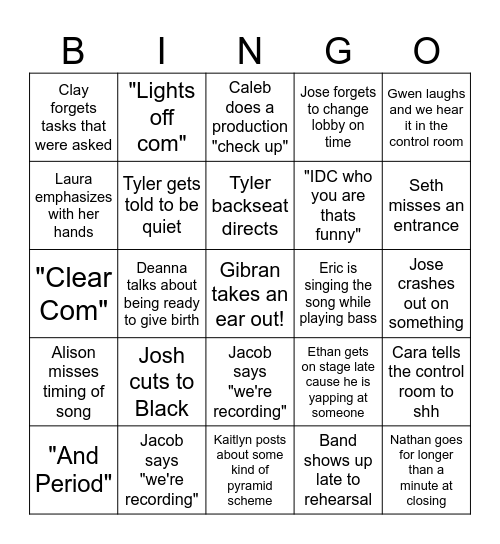 Compass Easter 2025 Bingo Card