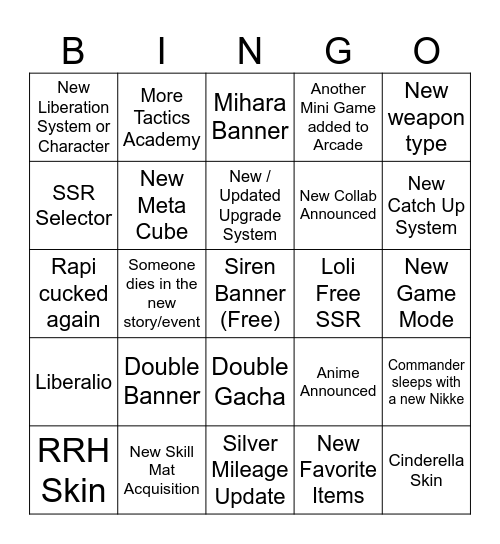 2.5 ANNIVERSARY Bingo Card