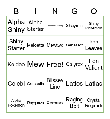 Sunflower Fields Cobblemon Explorers Bingo Card