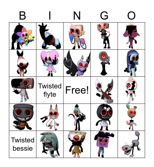Dandys World Twisteds Bingo Card