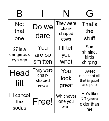 Friends 215a Bingo Card