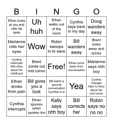 Test Bingo Card