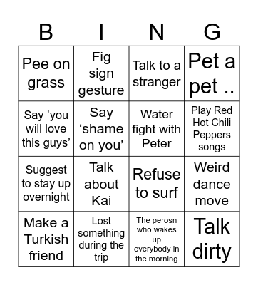 Yusuf Bingo Card