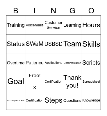 DSBSD Celebration! Bingo Card