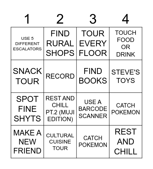 sunway game Bingo Card