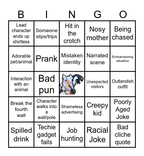 Comedy Movie Bingo Card