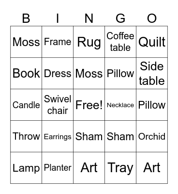Warehouse 67 Bingo Card