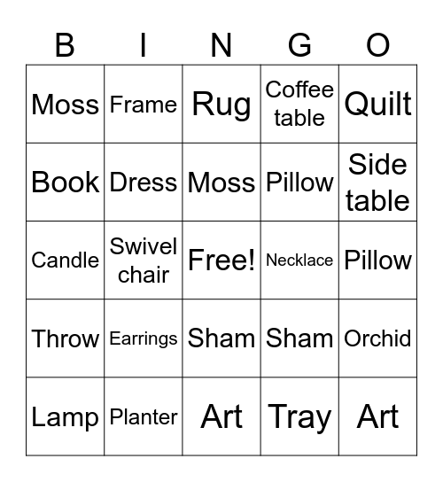 Warehouse 67 Bingo Card